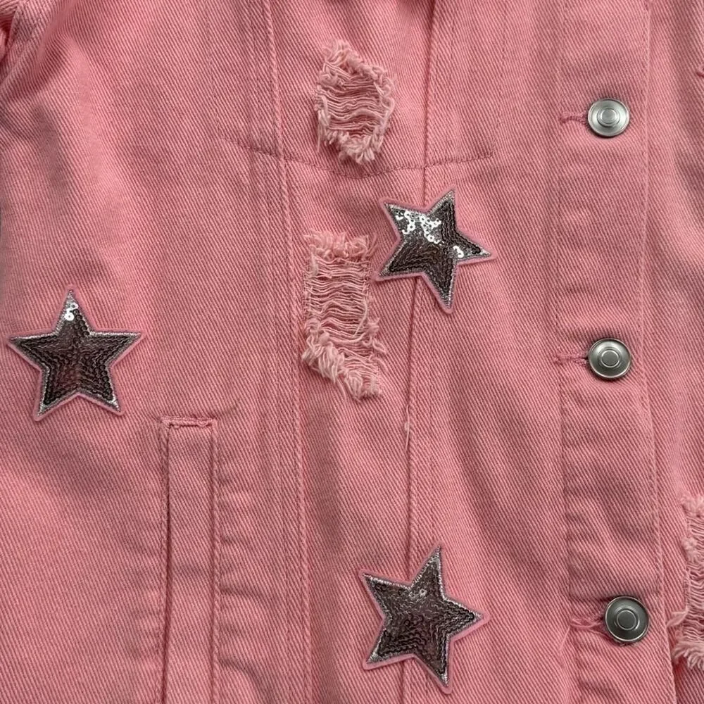 Unbranded Women's Pink and Silver Gilet
